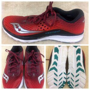 Saucony Kinvara 8 Running Shoe Red Black Teal Mens Size 11.5 D US EUR 46 UK 10.5